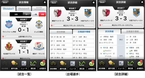 Jリーグ公式アプリが登場 試合速報 選手名鑑などが閲覧できる ゼロから始めるスマートフォン