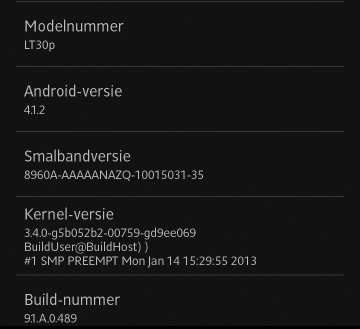 Xperia T Jelly Bean Update